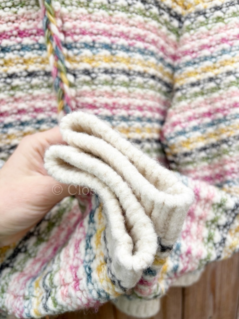 ba&sh Bianca Cardigan Multicolor Knit Size Large Sweater Wool Blend - Picture 9 of 17